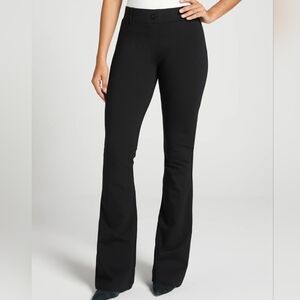 Betabrand Classic Flare Leg Dress Pants Size 2XL Black Pull-on Stretch Office